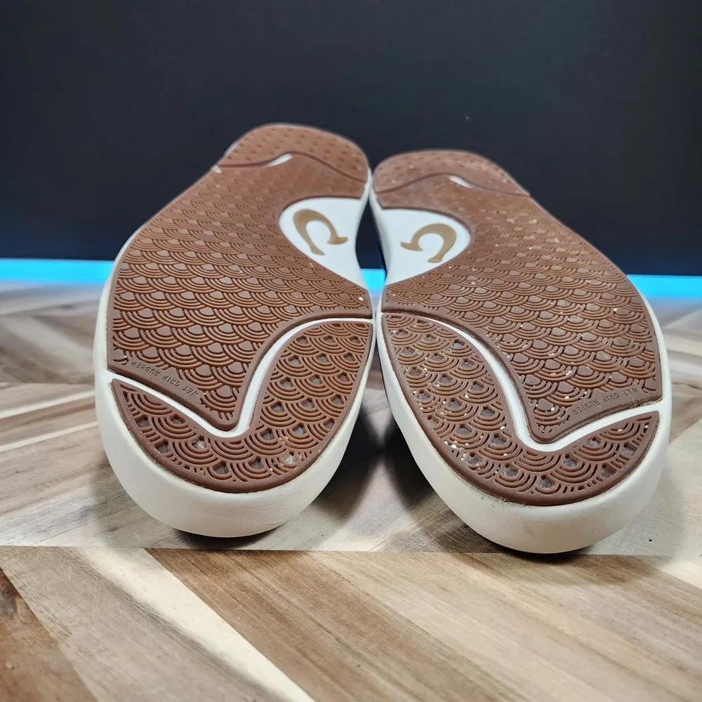 OluKai Lae'Ahi Li 'Ili Mens Size 13 Brown Casual Leather Sneakers 10455-6363